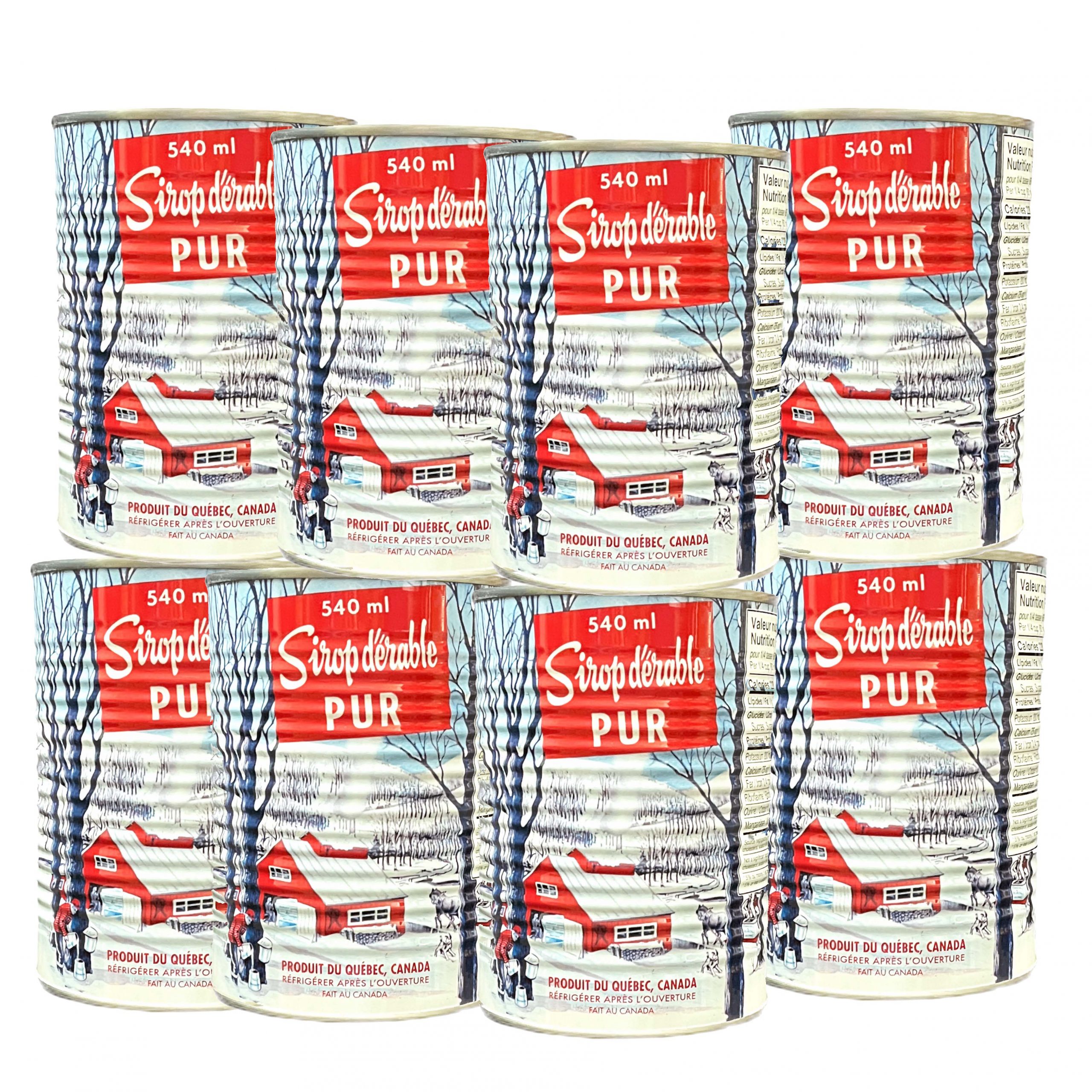 メープルシロップ メタル缶入り、 8x 540ml アンバーは、リッチは、カナダ 限定版